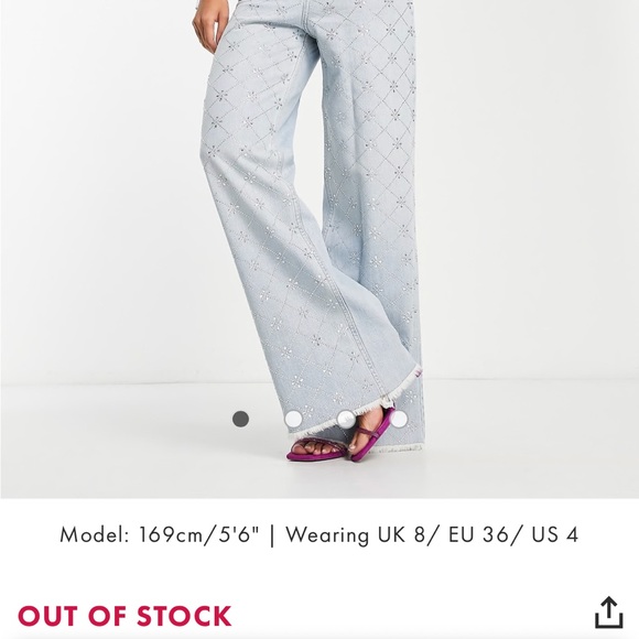 ASOS Luxe Rhinestone Jeans - Picture 5 of 12